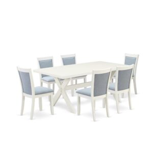 Our eye-catching dining set will boost the appearance of any dining area with its stylish style and decor. This 9-Piece dinner table set contains a beautiful dining room table and 8 matching parson chairs. This dining room set adds some simple and contemporary elegance to your home. Ideal for dinette