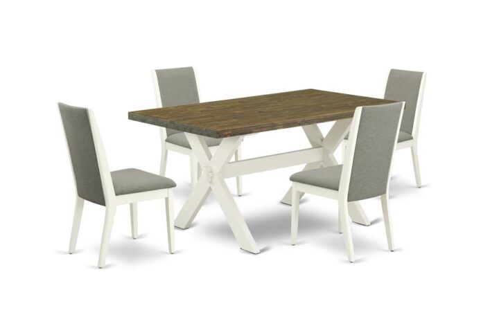 EAST WEST FURNITURE 5-PC DINING SET WITH 4 KITCHEN PARSON CHAIRS AND DINING TABLE