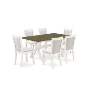 Our eye-catching dining table set will enhance the appearance of any dining area with its stylish design and decor. This 9-Piece modern dining set consists of a mid century dining table and 8 matching parson chairs. This dining set adds some simple and contemporary elegance to your home. Ideal for dinette