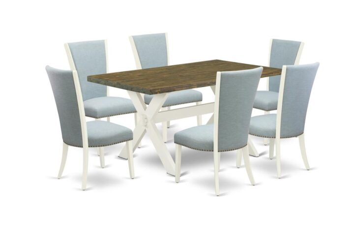 EAST WEST FURNITURE - X076VE215-7 - 7-PIECE DINING TABLE SET