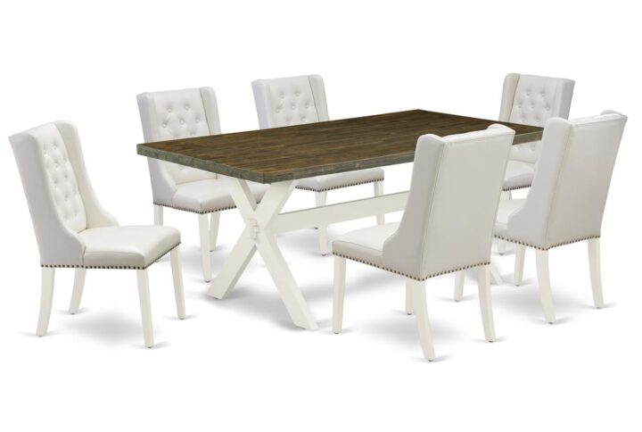 EAST WEST FURNITURE - X077FO244-7 - 7-Pc DINING ROOM SET