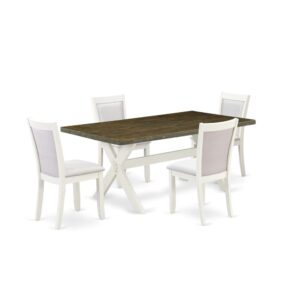 Our Eye-Catching Mid Century Dining Set  Will Enhance The Beauty Of Any Dining Area With Its Stylish Design And Decor. This Kitchen Dining Table Set  Consists Of A Beautiful Kitchen Table And 4 Matching Dining Chairs. This Dining Set  Adds Some Simple And Contemporary Elegance To Your Home. Ideal For Dinette