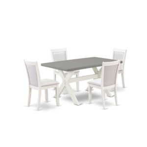Our Eye-Catching Dinette Set  Will Boost The Appearance Of Any Dining Area With Its Stylish Design And Decor. This Dining Table Set  Consists Of An Attractive Dining Table And 4 Matching Mid Century Dining Chairs. This Modern Dining Set  Adds Some Simple And Contemporary Elegance To Your Home. Ideal For Dinette