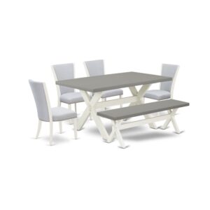 EAST WEST FURNITURE - X096VE005-6 - 6-Pc DINING TABLE SET