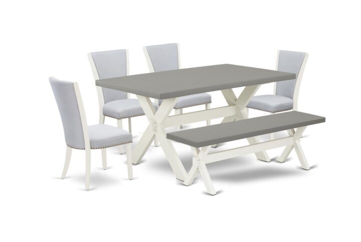 EAST WEST FURNITURE - X096VE005-6 - 6-Pc DINING TABLE SET