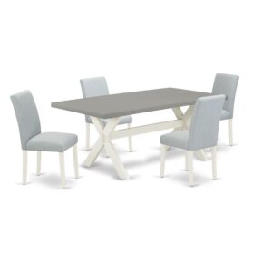 EAST WEST FURNITURE 5 - PC DINETTE SET INCLUDES 4 MID CENTURY MODERN DINING CHAIRS AND KITCHEN DINING TABLE