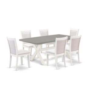 Our Eye-Catching Table Set  Will Boost The Beauty Of Any Dining Area With Its Stylish Design And Decor. This Dinner Table Set  Includes An Attractive Dining Table And 6 Matching Dining Room Chairs. This Dinette Set  Adds Some Simple And Contemporary Beauty To Your Home. Ideal For Dinette