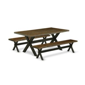 EAST WEST FURNITURE - X2-677 - 3-PIECE Small Dining Table Set