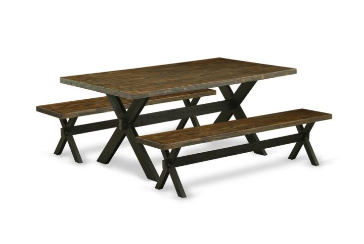 EAST WEST FURNITURE - X2-677 - 3-PIECE Small Dining Table Set