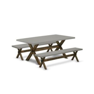 EAST WEST FURNITURE - X2-797 - 3-PIECE DINING TABLE SET