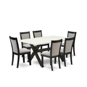 This 9 Piece modern dining table set includes a wooden table with 8 parson chairs to make your loved ones meals more comfortable and pleasant. The structure of this mid century modern dining set is created of prime quality Asian wood