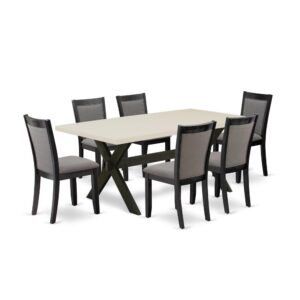This Kitchen Table Set  Includes A Kitchen Table With 6 Wood Dining Chairs To Make Your Friends And Family Meals More Comfortable And Pleasant. The Frame Of This Dining Room Table Set  Is Created Of Top Quality Asian Wood