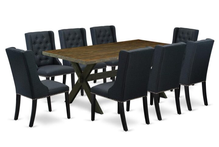 EAST WEST FURNITURE - X677FO624-9 - 9-PIECE DINING ROOM TABLE SET