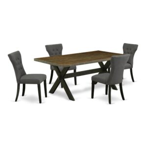 EAST WEST FURNITURE 5-PIECE KITCHEN TABLE SET WITH 4 KITCHEN CHAIRS AND KITCHEN RECTANGULAR TABLE