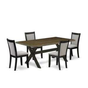 This Modern Dining Table Set  Includes A Dinner Table With 4 Mid Century Dining Chairs To Make Your Friends And Family Meals More Comfortable And Pleasant. The Structure Of This Table Set  Is Created Of Top Quality Rubber Wood