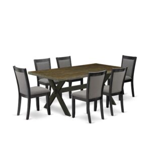 This Kitchen Dining Table Set  Includes A Dining Table With 6 Wooden Dining Chairs To Make Your Friends And Family Meals More Comfortable And Pleasant. The Frame Of This Modern Dining Table Set  Is Created Of Top Quality Rubber Wood