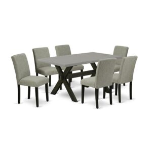 EAST WEST FURNITURE - X696AB106-7 - 7-PC DINING ROOM SET