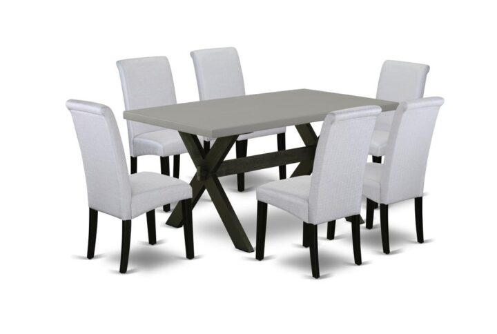 EAST WEST FURNITURE - X696BA105-7 - 7-PC DINING ROOM TABLE SET