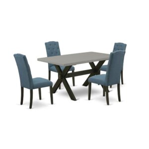 EAST WEST FURNITURE - X696CE121-5 - 5-PC MODERN DINING TABLE SET