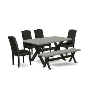 Our Mid Century Modern Dining Set  Adds A Touch Of Elegance To Any Dining Room That You And Your Family Will Absolutely Enjoy. The Elegant Kitchen Table Set  Contains A Wooden Table And A Wood Bench