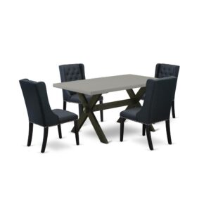 EAST WEST FURNITURE - X696FO624-5 - 9-Pc DINING ROOM SET