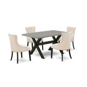 EAST WEST FURNITURE - X696FR102-5 - 5-PC DINING ROOM TABLE SET