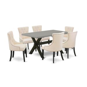 EAST WEST FURNITURE - X696FR102-7 - 7-PC DINING ROOM TABLE SET