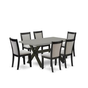 This Modern Dining Set  Includes A Wood Dining Table With 6 Mid Century Dining Chairs To Make Your Loved Ones Mealtime More Leisurely And Pleasant. The Structure Of This Kitchen Dining Table Set  Is Created Of Prime Quality Asian Wood