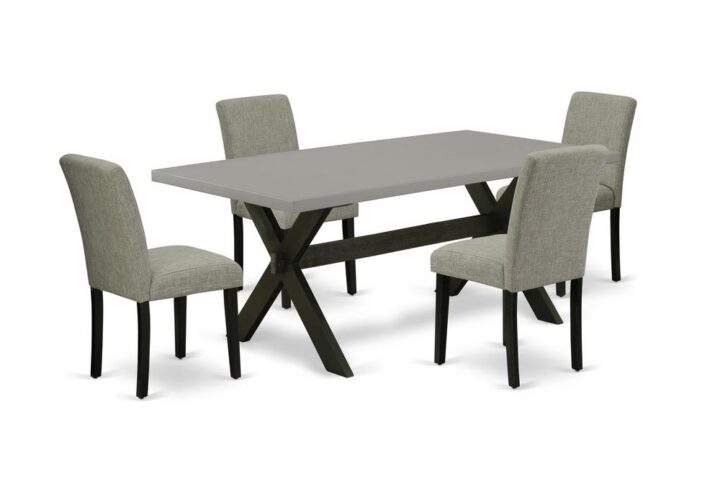 EAST WEST FURNITURE - X697AB106-5 - 5-PC MODERN DINING SET