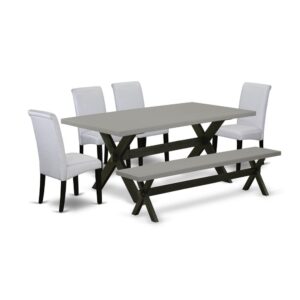 Our Dining Set  Adds A Touch Of Elegance To Any Dining Room That You And Your Family Will Absolutely Enjoy. The Elegant Modern Dining Set  Contains A Modern Dining Table And A Wood Bench