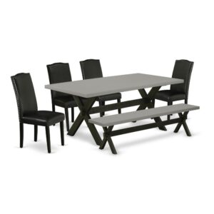 EAST WEST FURNITURE - X697EN169-6 - 6-PC DINING ROOM TABLE SET