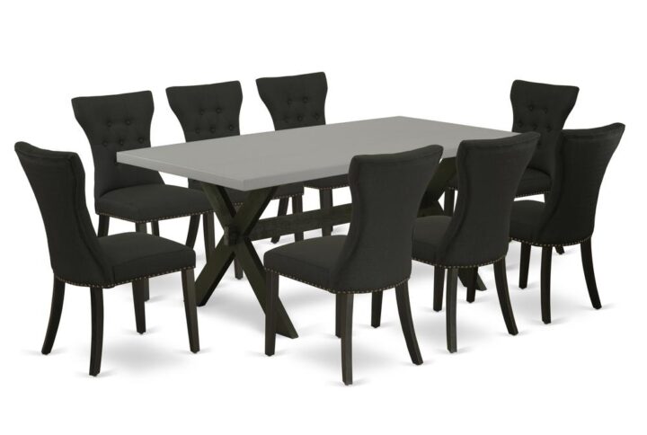 EAST WEST FURNITURE - X697GA124-9 - 9-PC MODERN DINING TABLE SET