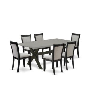 This Kitchen Dining Table Set  Includes A Wood Table With 6 Modern Dining Chairs To Make Your Loved Ones Meals More Leisurely And Pleasant. The Frame Of This Mid Century Dining Set  Is Created Of Top Quality Asian Wood