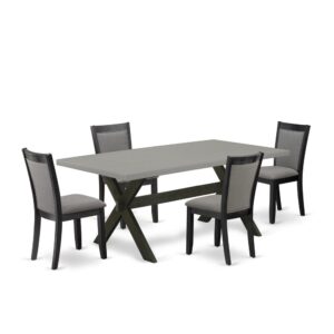 This Dining Table Set  Includes A Wooden Dining Table With 4 Kitchen Chairs To Make Your Loved Ones Mealtime More Comfortable And Pleasant. The Frame Of This Dinner Table Set  Is Created Of High Quality Asian Wood