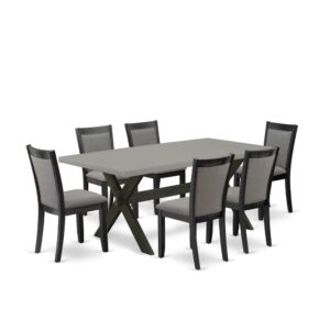 This Dining Room Table Set  Includes A Dining Table With 6 Parson Chairs To Make Your Family Meals Easier And Pleasant. The Frame Of This Dining Set  Is Created Of Prime Quality Asian Wood