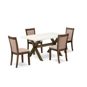 Our dining set adds a touch of elegance to any dining room that you and your family will absolutely enjoy. The elegant 7 Piece modern dining table set consists of a dinner table and 6 dining chairs. This rectangular kitchen table top is offered in a Distressed Jacobean finish. In addition