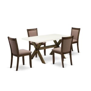 This 7 piece kitchen dining table set includes a dining table with 6 wooden dining chairs to make your friends and family meals more comfortable and pleasant. The frame of this modern dining table set is created of top quality rubber wood