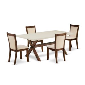This Dining Set  Is Built To Offer Elegance Of Charm To Any Dining Room. This Dining Table Set  Includes A Rectangular Dining Table And 4 Matching Dining Room Chairs. Our Dining Set  Adds Some Simple And Contemporary Elegance To Your Home. Ideal For Dinette
