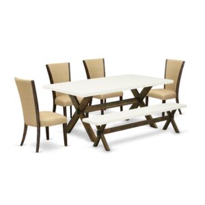 EAST WEST FURNITURE - X727VE703-6 - 6-PC MID CENTURY DINING SET