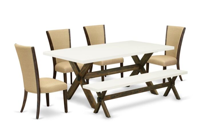 EAST WEST FURNITURE - X727VE703-6 - 6-PC MID CENTURY DINING SET