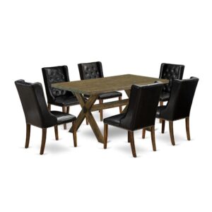 EAST WEST FURNITURE - X776FO749-7 - 7 PIECE DINING ROOM SET