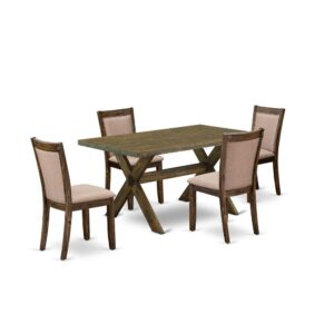 This 9 Piece dining set includes a modern dining table with 8 parson chairs to make your family meals easier and pleasant. The frame of this dining room set is created of prime quality rubber wood