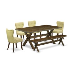EAST WEST FURNITURE 6-PC DINETTE SET- 4 WONDERFUL DINING CHAIR