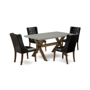 EAST WEST FURNITURE - X796FO749-5 - 5-PIECE DINING TABLE SET