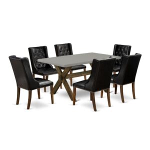EAST WEST FURNITURE - X796FO749-7 - 7 PIECE DINING TABLE SET