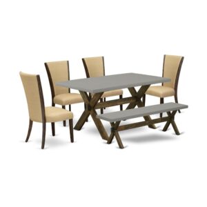 EAST WEST FURNITURE - X796VE703-6 - 6-PIECE DINING TABLE SET