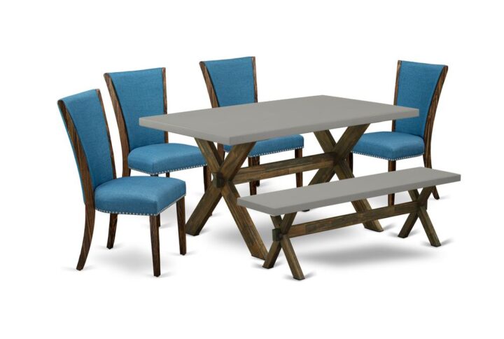 EAST WEST FURNITURE - X796VE721-6 - 6-PC DINING TABLE SET