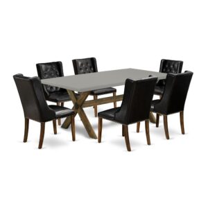 EAST WEST FURNITURE - X797FO749-7 - 7-PIECE DINING ROOM SET