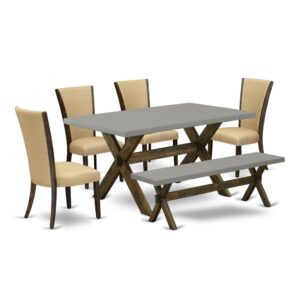 EAST WEST FURNITURE - X797VE703-6 - 6-PIECE DINING ROOM TABLE SET