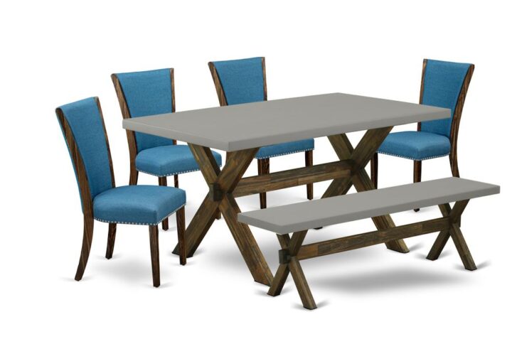 EAST WEST FURNITURE - X797VE721-6 - 6-PIECE DINING TABLE SET